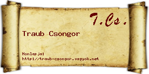 Traub Csongor névjegykártya